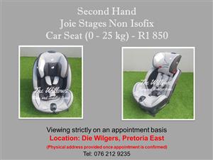 Second Hand Light Grey Joie Stages Non Isofix Car Seat (9 kg - 25 kg)