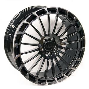 24″ SKAR SKF-05 5/130 Gloss Black Machined Lip Forged Alloy Wheels