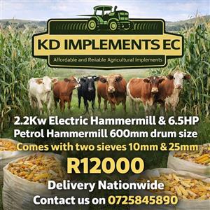 Hammermills 2.2Kw or 6.5HP