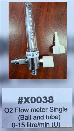 Oxygen single flow meter Set of x2
