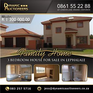 MODERN & SPACIOUS 3 BEDROOM HOUSE IN LEPHALALE FOR SALE