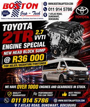Toyota 2TR 2.7 VVTI Engine special