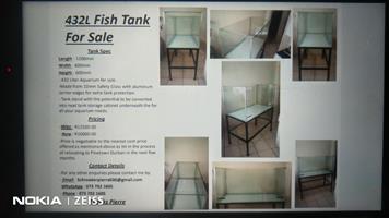 432 Litre Fish Tank For Sale