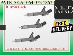 MERCEDES C270 BOSH DIESEL INJECTORS FOR SALE