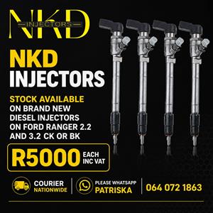 BRAND NEW DIESEL INJECTORS FOR FORD RANGER 2,2 OR 3,2 FOR SALE