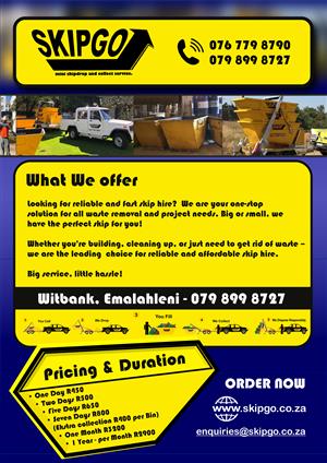 SKIPGO Skip Bin Hire – Witbank