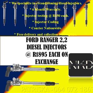 FORD RANGER 2,2 DIESEL INJECTORS FOR SALE 