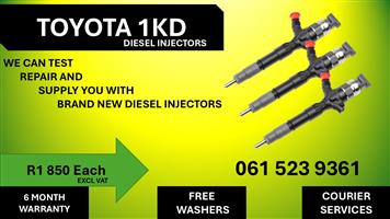 Injectors for TOYOTA 1KD for sale with a warranty. 