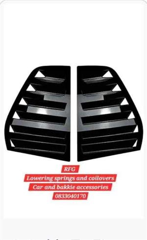 Golf 4,5,6,7 gloss black window covers