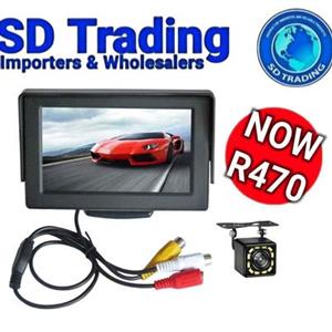 TFT LCD Monitor With 12 LED Rear View Backup Camera 4.3" 