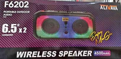 Dual 6.5" Bluetooth Rechargeable Speaker,  New with warranty and FREE DELIVERY