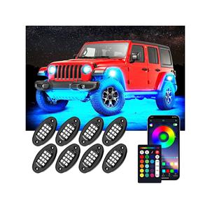 LED RockLights Undercar Lighitng Kit - with Mobile App Control (8light set)