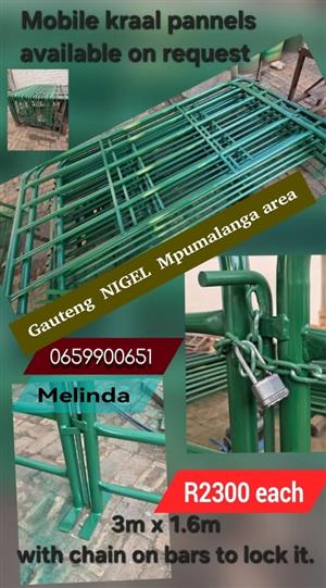 Mobile kraal panele te koop Nuut