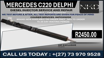 Mercedes C220 Delphi Diesel Injectors 