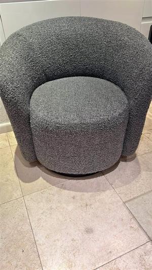 Grey Hertex swivel chair. Size 77 x 73 x 48. Good condition. Collection in Seapoint.