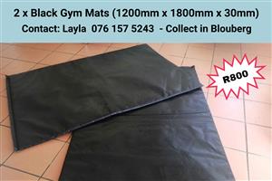 2 x Black Gym Mats