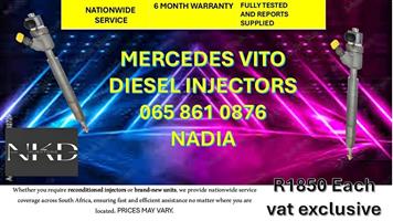 MERCEDES VITO DIESEL INJECTORS FOR SALE -RECONDITIONED AND NEW
