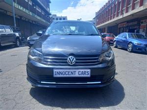 2018 VW POLO 6 SEDAN 1.4 PETROL, MANUAL TRANSMISSION, BLACK COLOUR, MILEAGE 96000KM