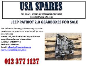 JEEP PATRIOT 2.0 GEARBOX FOR SALE