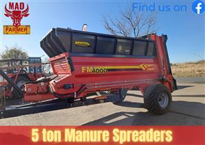 New 5 ton manure spreaders available for sale at Mad Farmer SA