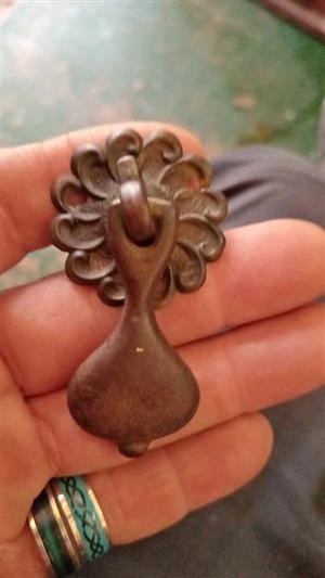 Vintage brass drop handle