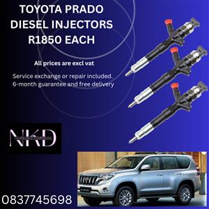 TOYOTA PRADO - QUALITY DIESEL INJECTORS AVAILABLE FOR SALE & RECONDITIONING!