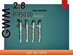 GWM 2.8  DIESEL INJECTORS FOR SALE WITH 6 MONTHS WARRANTY