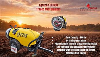 New Agritech trailed mist blowers for sale at Mad Farmer SA
