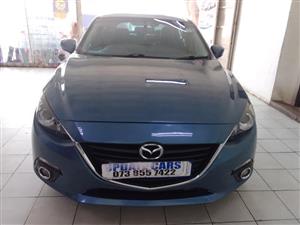 2016 MAZDA 3 1.6 DYNAMIC AUTOMATIC PETROL BLUE COLOR  LEATHER  88.000KM 