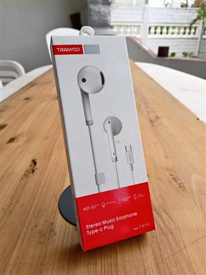 Tranyoo T-R19C Type-C Wired Earphones (Brand New)