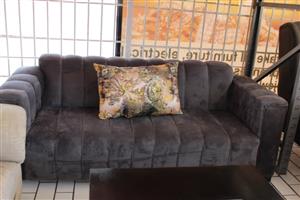 DARK GREY 2 SEATER COUCH (S067681A)