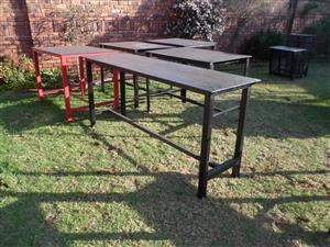 Work Benches solid steel with 5mm tops.