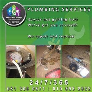 Geyser repairs and replacing as well as new geyser installations 
