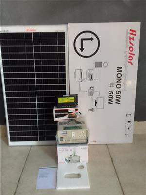 100W solar starter kit 2x 50w panels + inverter an controller 