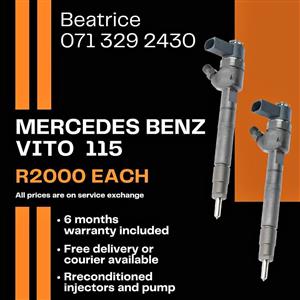 MERCEDES BENZ VITO 115 INJECTORS FOR SALE WITH WARRANTY INCLUDED