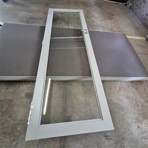 3 x Aluminium frame glass doors