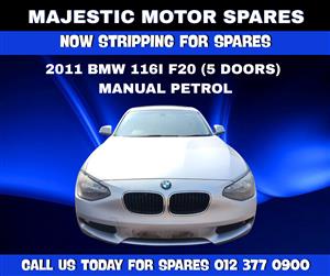 2011 BMW 116i F20 (5-Door) Manual Petrol Stripping for Spares