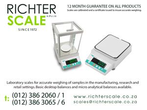 Lab scales available in a wide range of capacities