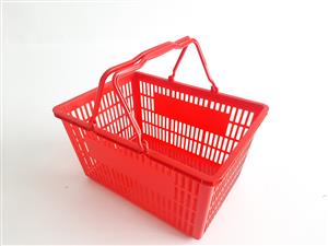 Red Plastic Shopping Baskets For Sale