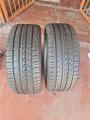 2x225/40/18 Autogrip tyres still in good condition fitted and balanced
