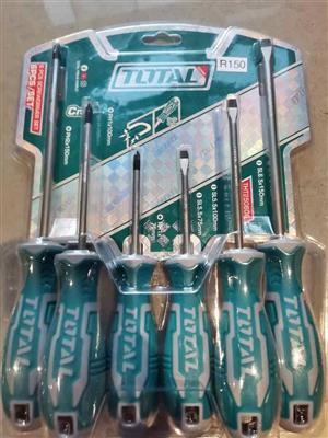 Brand New Total Tools 6 Piece Screwdriver Set