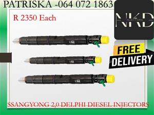 SSANGYONG 2,0 DELPHI DIESEL INJECTORS FOR SALE OR TO RECON