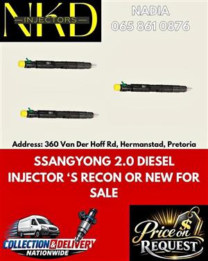 SSANGYONG 2,0 DIESEL INJECTORS FOR SALE - 6 MONTHS WARRANTY