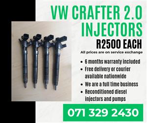 VW CRAFTER 2.0 INJECTORS FOR SALE WITH WARRANTY INCLUDED 