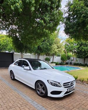 2016 White Mercedes Benz C200 AMG Sedan full house with full service history