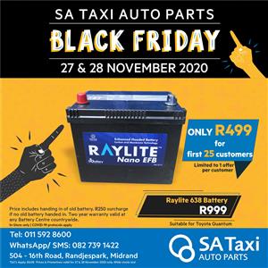 Raylite 638 Battery *Only R499 for the first 25 customers
