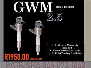 GWM 2.5 DIESEL INJECTORS FOR SALE SAME DAY SERVICES