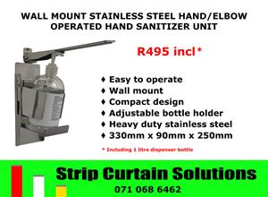 Wall Mount Stainless Steel Hand/Elbow Operated Hand Sanitizer Unit
