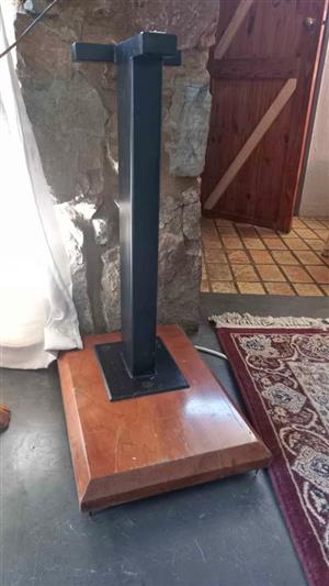 Speaker stands solid wood and steel