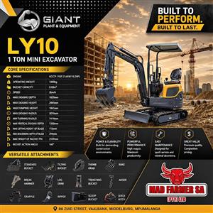 2026 New Giant LY10 mini excavators